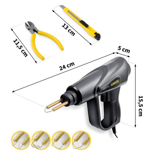 Műanyag hegesztőgép 70 W + 800 kapocs Humberg HM-293