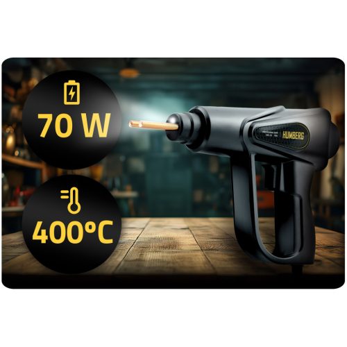 Műanyag hegesztőgép 70 W + 800 kapocs Humberg HM-293
