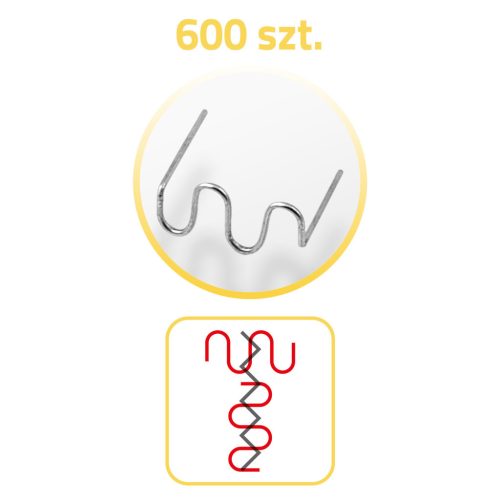 Kapcsok műanyag hegesztőgéphez, 600 db, A típus, Humberg