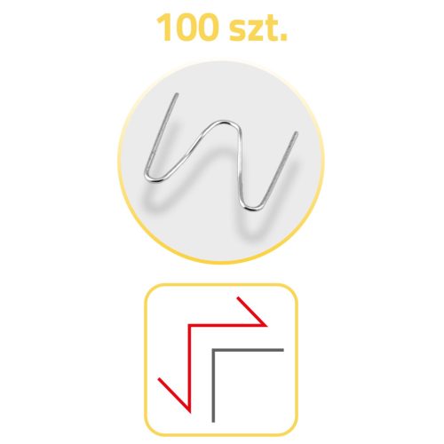 Kapcsok műanyag hegesztőgéphez, 100 db, B típusú Humberg