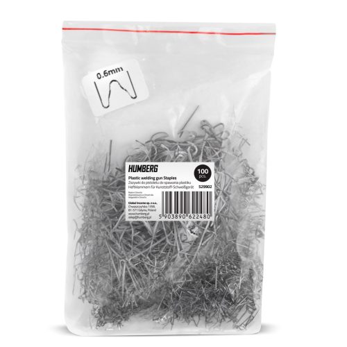Kapcsok műanyag hegesztőgéphez, 100 db, B típusú Humberg