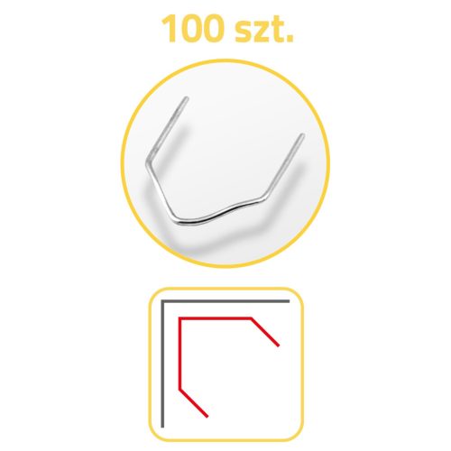 Kapcsok műanyag hegesztőgéphez, 100 db, D típusú Humberg