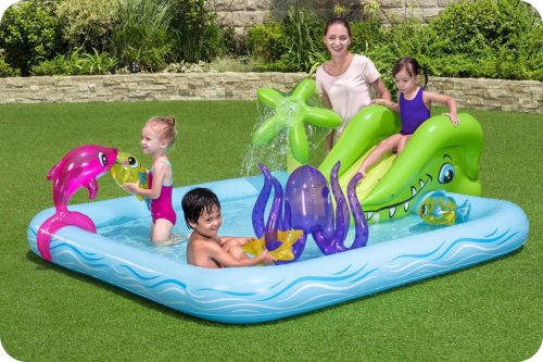 Felfújható játszómedence gyerekeknek, Fantastic Aquarium Play Center, 239 x 206 x 86 cm - Bestway 53052