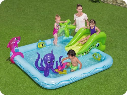Felfújható játszómedence gyerekeknek, Fantastic Aquarium Play Center, 239 x 206 x 86 cm - Bestway 53052