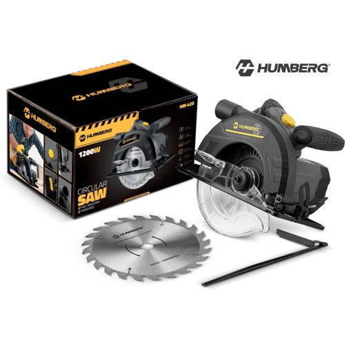 1200 W-os Humberg HM-420 körfűrész fához vezetőléccel és porelszívással