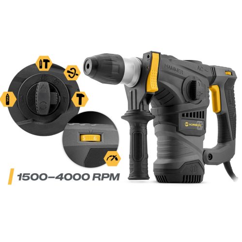 SDS PLUS 1600 W-os ütvefúró Humberg HM-431