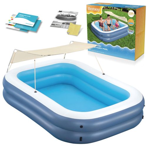 Felfújható családi medence tetővel 254 x 174 x 140 cm Bestway 54449