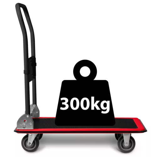 HM-506 platform szállító kocsi, fekete és piros