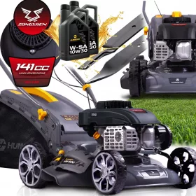   40 cm-es 45 l-es Zongshen 141cc benzinmotoros fűnyíró + Humberg HM-600 olaj