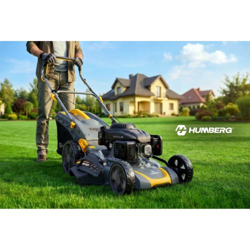 Benzines önjáró fűnyíró 51 cm-es 70 l-es Loncin 196cc + Humberg HM-601 olajjal