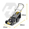 Benzines önjáró fűnyíró 51 cm-es 70 l-es Loncin 196cc + Humberg HM-601 olajjal