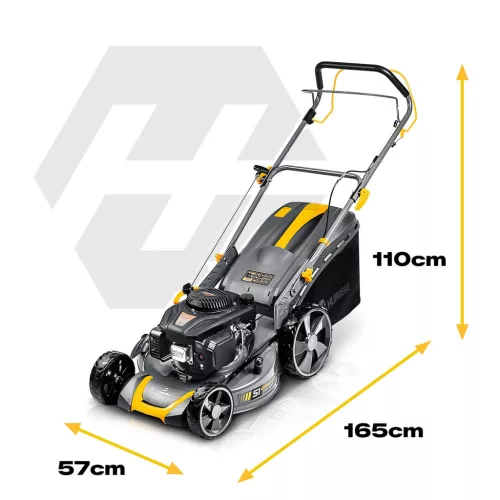 Benzines önjáró fűnyíró 51 cm-es 70 l-es Loncin 196cc + Humberg HM-601 olajjal