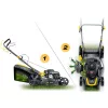 Benzines önjáró fűnyíró 51 cm-es 70 l-es Loncin 196cc + Humberg HM-601 olajjal