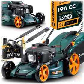   Benzines fűnyíró önjáró meghajtással 51 cm 70 l Loncin 196cc + Humberg HM-601 olaj