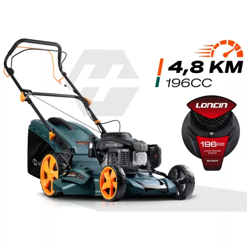 Benzines fűnyíró önjáró meghajtással 51 cm 70 l Loncin 196cc + Humberg HM-601 olaj