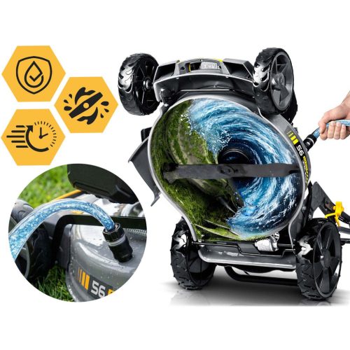 Benzinüzemű fűnyíró önjáró meghajtással 56 cm 70 l LONCIN 196cc + Humberg HM-602 olaj