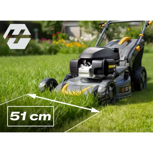 Benzinmotoros fűnyíró önjáró meghajtással 51 cm 70 l Honda 202cc 5.7 LE + Humberg HM-603 olaj