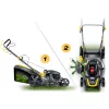 Benzinmotoros fűnyíró önjáró meghajtással 51 cm 70 l Honda 202cc 5.7 LE + Humberg HM-603 olaj