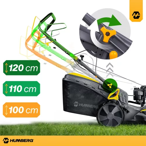 Benzinmotoros fűnyíró önjáró meghajtással 51 cm 70 l Honda 202cc 5.7 LE + Humberg HM-603 olaj