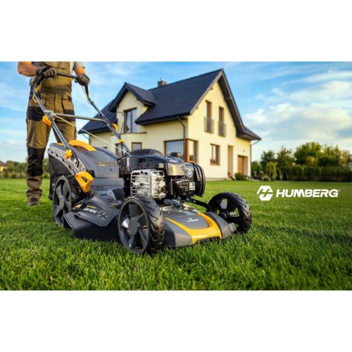Benzinmotoros fűnyíró önjáróval 46 cm-es mulcsozással 70 l 140cc + Humberg HM-604 olajjal