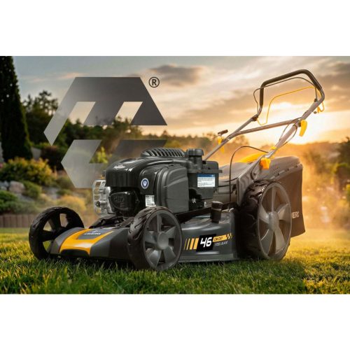 Benzinmotoros fűnyíró önjáróval 46 cm-es mulcsozással 70 l 140cc + Humberg HM-604 olajjal