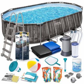 Keretes kerti medence 610 x 366 x 122 cm 18in1 Bestway 5611R