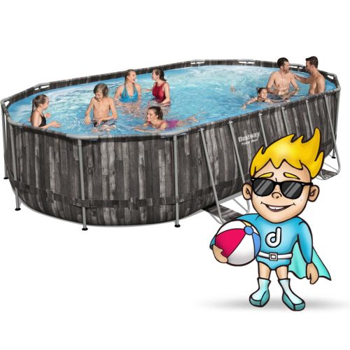 Keretes kerti medence 610 x 366 x 122 cm 18in1 Bestway 5611R