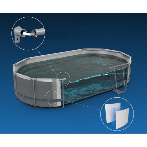 Keretes kerti medence 610 x 366 x 122 cm 18in1 Bestway 5611R