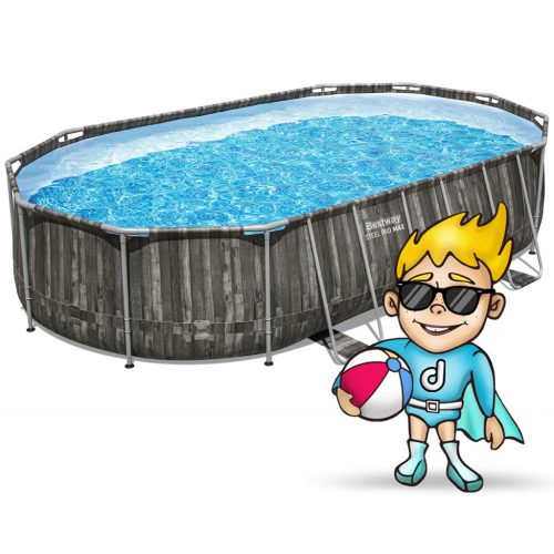 Keretes kerti medence 610 x 366 x 122 cm 18in1 Bestway 5611R