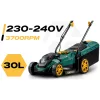 Könnyű és nagy teljesítményű elektromos fűnyíró szabályozható teljesítménnyel 1400 W 34 cm Humberg HM-612