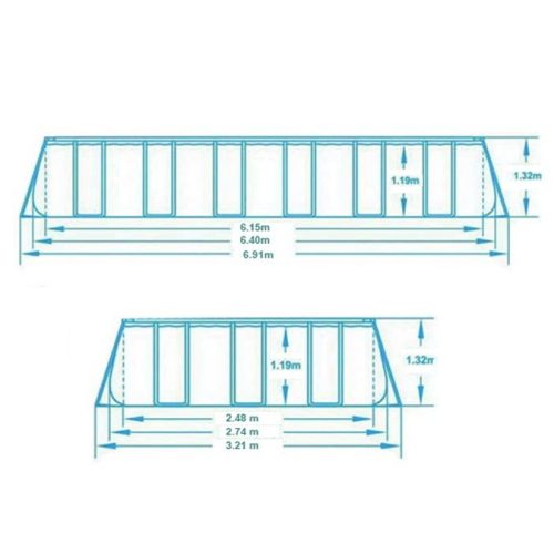 Keretes kerti medence 640 x 274 x 132 cm 12 az 1-ben Bestway 5612B