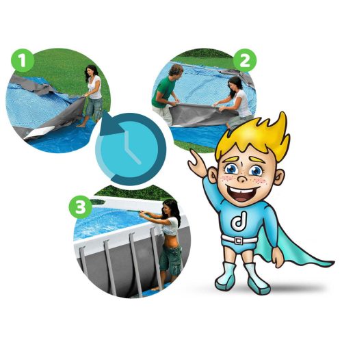 Keretes kerti medence 640 x 274 x 132 cm 12 az 1-ben Bestway 5612B