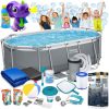 Keretes kerti medence 305 x 200 x 84 cm 17in1 Bestway 5614A + buborékos gép INGYEN