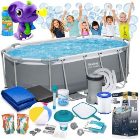   Keretes kerti medence 305 x 200 x 84 cm 17in1 Bestway 5614A + buborékos gép INGYEN