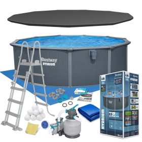   Basen ogrodowy panelowy całoroczny 488 x 132 cm 13w1 Bestawy 561CU