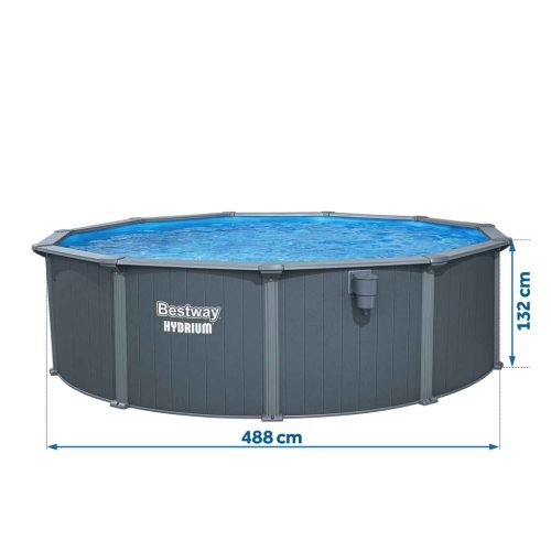 Basen ogrodowy panelowy całoroczny 488 x 132 cm 13w1 Bestawy 561CU