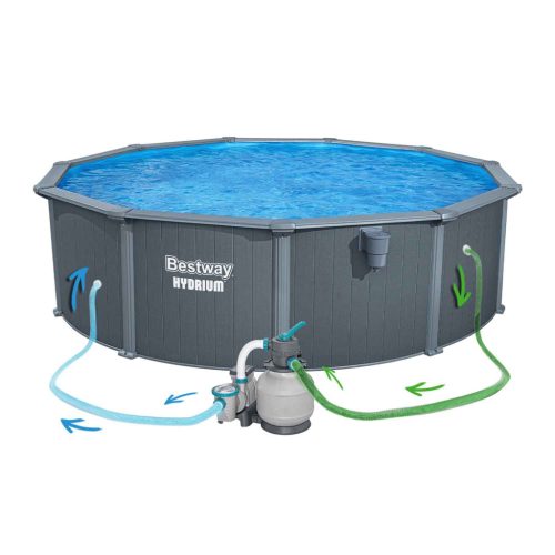 Basen ogrodowy panelowy całoroczny 488 x 132 cm 13w1 Bestawy 561CU