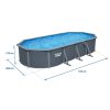 Basen ogrodowy panelowy całoroczny 732x366x132 cm 13w1 Bestawy 561CW