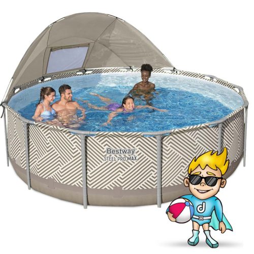 Keretes kerti medence 396 x 107 cm 11 az 1-ben Bestway 561FY