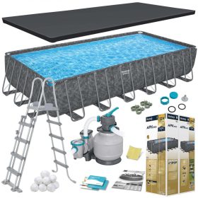   Keretes medencekert 732 x 366 x 132 cm 11 az 1-ben Bestway 561 kg