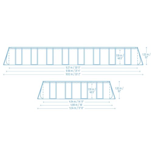 Keretes medencekert 956 x 488 x 132 cm 11 az 1-ben Bestway 561KJ