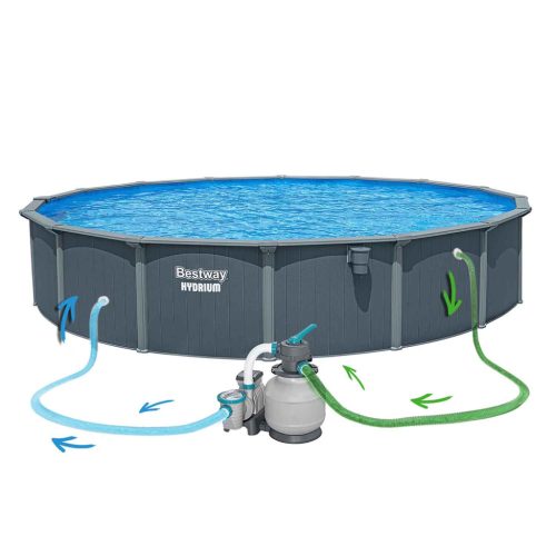 Basen ogrodowy panelowy całoroczny 732 x 132 cm 13w1 Bestawy 561RP