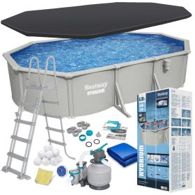   Basen ogrodowy panelowy całoroczny 610x366x122 cm 13w1 Bestawy 56369
