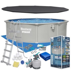    Basen ogrodowy panelowy całoroczny 457 x 122 cm 13w1 Bestawy 56384