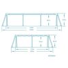 Keretes kerti medence 259x170x61 cm 15 az 1-ben készlet Bestway 56403N