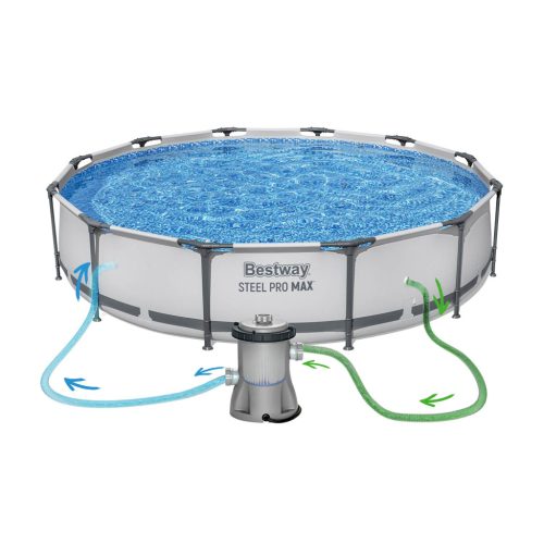 Keretes kerti medence 366 x 76 cm 9 az 1-ben Bestway 56416