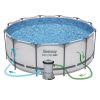 Keretes kerti medence 366 x 122 cm 18in1 Bestway 56420 + buborékgép INGYEN