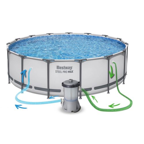 Keretes kerti medence 457 x 122 cm 11 az 1-ben Bestway 56438