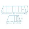 Keretes kerti medence 404 x 201 x 100 cm 18in1 Bestway 56441
