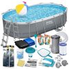 Keretes kerti medence 488 x 305 x 107 cm 18in1 Bestway 56448